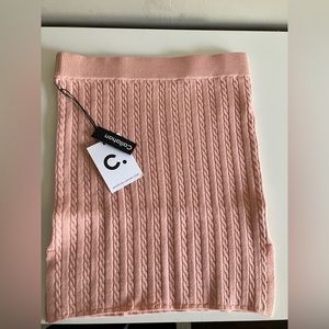 Callahan knitwear pink mini skirt size small NWT